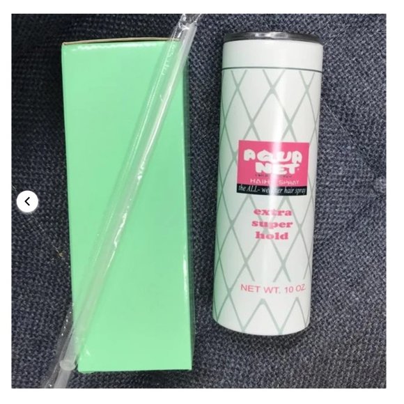 Aqua Net Hairspray 20 oz Sublimation Tumbler with Lid & Straw - Picture 2 of 2